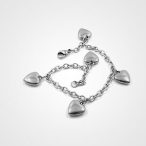 Silver Hearts Bracelet